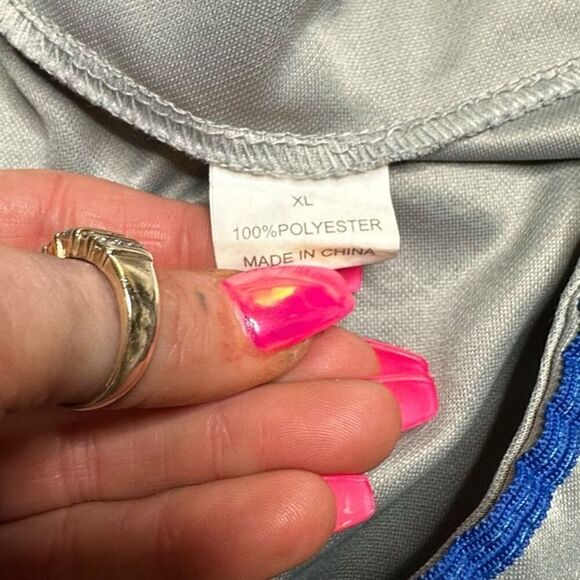 Unilever Men's Gray Kansas City Short Sleeve Button Front Baseball Jersey XL - Picture 3 of 4